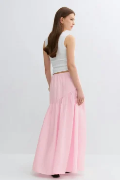 Dropped waist skirt - Rosa - Dame - Gina Tricot