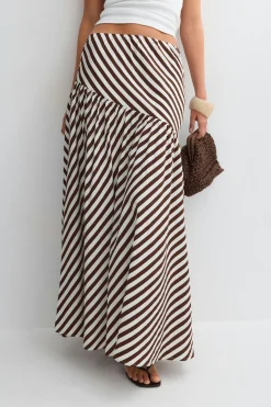 Dropped waist skirt - Weiß - Dame - Gina Tricot