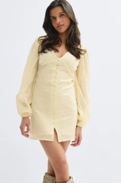 14+ embroidery dress - Beige - Gina Tricot