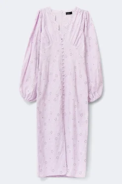 Embroidery dress - Lila - Dame - Gina Tricot