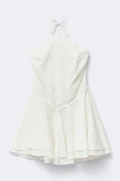 Embroidery dress - Weiß - Dame - Gina Tricot