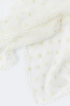Embroidery hip scarf - Weiß - Dame - Gina Tricot