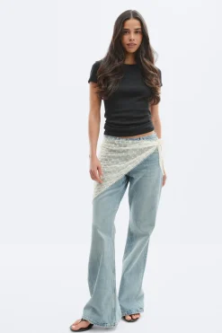 Embroidery hip scarf - Weiß - Dame - Gina Tricot