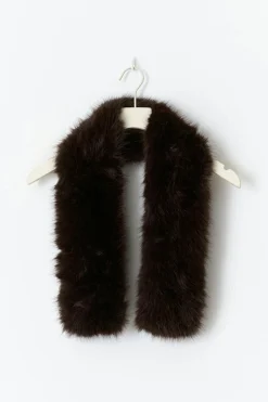 Faux fur plush scarf - Braun - Dame - Gina Tricot