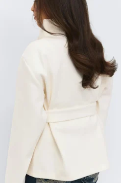 14+ felt wrap jacket - Weiß - Gina Tricot