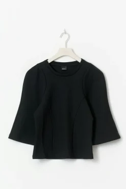 Fitted top - Schwarz - Dame - Gina Tricot