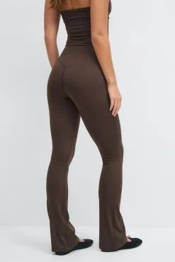 Flare yoga tights - Braun - Dame - Gina Tricot