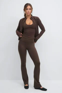 Flare yoga tights - Braun - Dame - Gina Tricot
