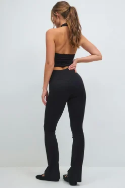 Flare yoga tights - Schwarz - Dame - Gina Tricot