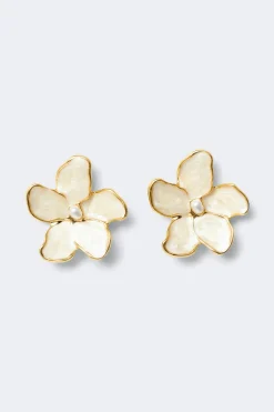 Flower earrings - Gold - Dame - Gina Tricot