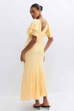 Flowy dress - Gelb - Dame - Gina Tricot
