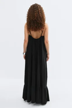 Flowy maxi dress - Schwarz - Dame - Gina Tricot