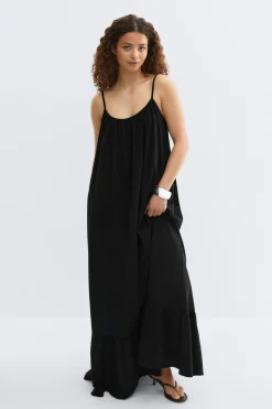 Flowy maxi dress - Schwarz - Dame - Gina Tricot