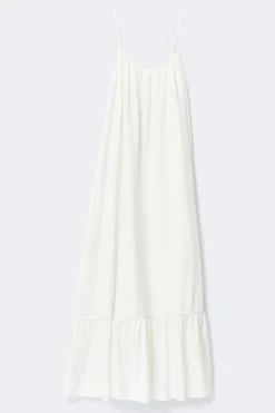 Flowy maxi dress - Weiß - Dame - Gina Tricot