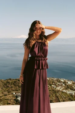 Flowy maxi skirt - Braun - Dame - Gina Tricot
