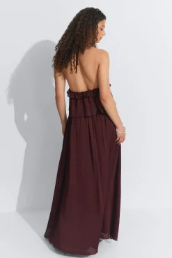 Flowy maxi skirt - Braun - Dame - Gina Tricot