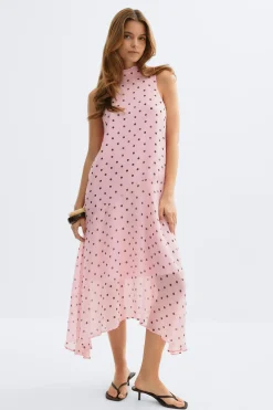 Flowy scarf dress - Rosa - Dame - Gina Tricot