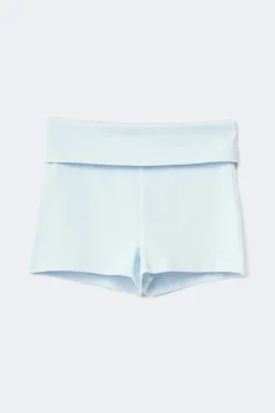 Folded hotpants - Blau - Dame - Gina Tricot