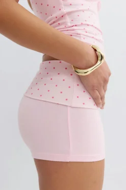 14+ folded waist shorts - Rosa - Gina Tricot