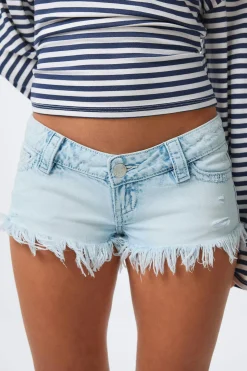 14+ for real low denim shorts - Blau - Gina Tricot