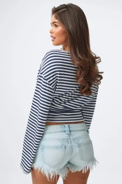 14+ for real low denim shorts - Blau - Gina Tricot