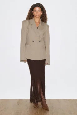 Fringe skirt - Braun - Dame - Gina Tricot