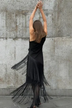 Fringe skirt - Schwarz - Dame - Gina Tricot