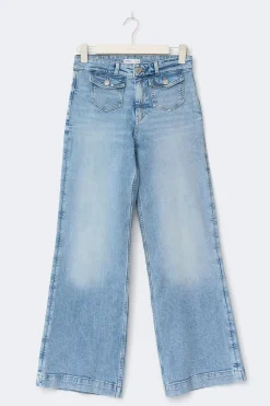 Front pocket flare jeans - Blau - Dame - Gina Tricot