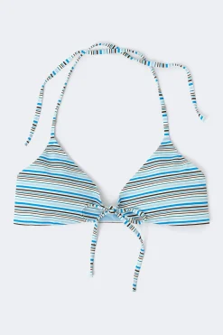 Front tie bikini top - Blau - Dame - Gina Tricot