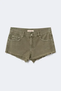 Glow low denim shorts - Grün - Dame - Gina Tricot