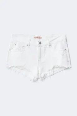 Glow low denim shorts - Weiß - Dame - Gina Tricot
