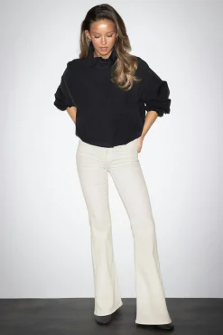 Glow low flare jeans - Weiß - Dame - Gina Tricot