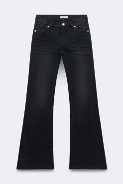 Glow rise flare petite jeans - Schwarz - Dame - Gina Tricot