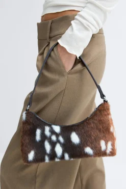 Hair-on mini bag - Weiß - Dame - Gina Tricot