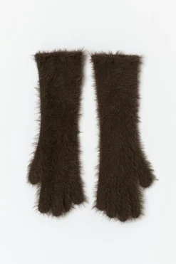 Hairy gloves - Braun - Dame - Gina Tricot