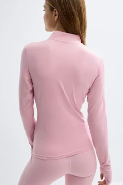 Half zip yoga top - Rosa - Dame - Gina Tricot