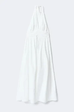 Halterneck dress - Weiß - Dame - Gina Tricot