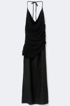 Halterneck knitted dress - Schwarz - Dame - Gina Tricot