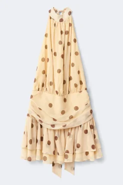 Halterneck mini dress - Gelb - Dame - Gina Tricot