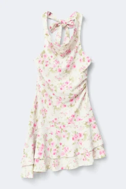Halterneck mini dress - Weiß - Dame - Gina Tricot