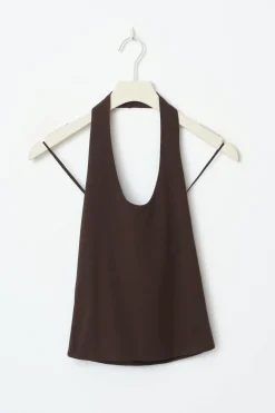 Halterneck top - Braun - Dame - Gina Tricot