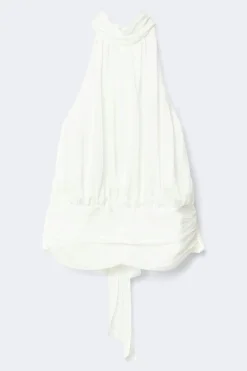 Halterneck top - Weiß - Dame - Gina Tricot