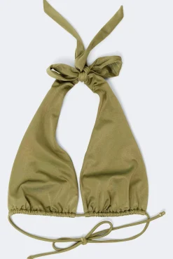 Halter triangle top - Grün - Dame - Gina Tricot