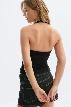 Heartshape top - Schwarz - Dame - Gina Tricot