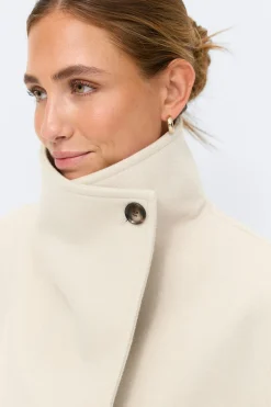 High neck short jacket - Beige - Dame - Gina Tricot