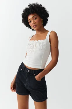 High waist denim shorts - Schwarz - Dame - Gina Tricot