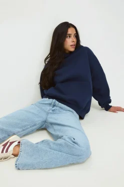 Iconic hoodie - Blau - Dame - Gina Tricot