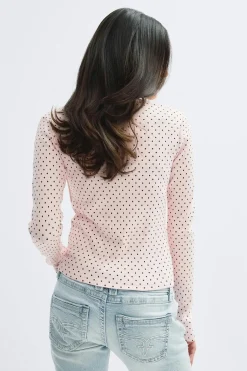 14+ 2 in 1 lace rib cardigan - Rosa - Gina Tricot