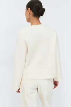Knitted button cardigan - Weiß - Dame - Gina Tricot