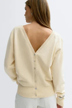 Knitted cardigan - Gelb - Dame - Gina Tricot